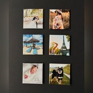 6 pcs Custom Photo Magnets 2"x2" Square Photo Magnets Personalized Gifts Fridge